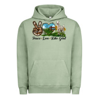 Pigment Oil Green Peace Love Kiko Goat Urban Hoodie - LillyAllenDesigns