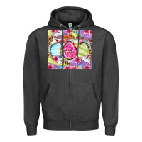 Charcoal Heather Easter eggs Nurse Zipper Hoodie - OliviaCreatesArt