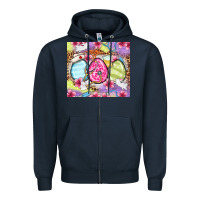 Navy Easter eggs Nurse Zipper Hoodie - OliviaCreatesArt
