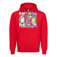 Red Easter eggs Nurse Zipper Hoodie - OliviaCreatesArt