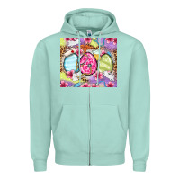 Seafoam Easter eggs Nurse Zipper Hoodie - OliviaCreatesArt