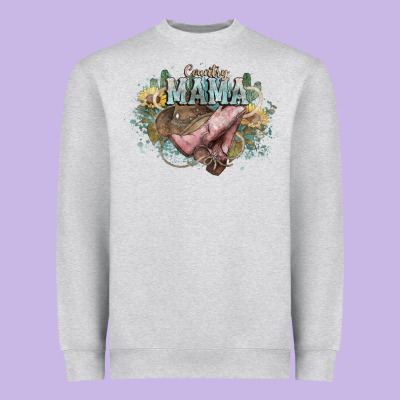 Country Mama Heavyweight Sweatshirt Designed By Howdyjamesfarm