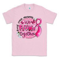 Bubblegum Pink breast cancer awareness we fight together Classic Tee - LillyAllenDesigns