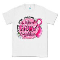 White breast cancer awareness we fight together Classic Tee - LillyAllenDesigns