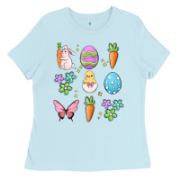 Baby Blue easter elementary Ladies Tee - MaliasSmallBusiness