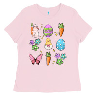 Bubblegum Pink easter elementary Ladies Tee - MaliasSmallBusiness