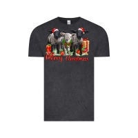 Vintage Black merry christmas baby sheeps Vintage Tee - LillyAllenDesigns