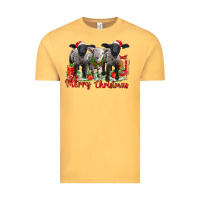 Vintage Mustard merry christmas baby sheeps Vintage Tee - LillyAllenDesigns