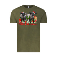 Vintage Olive merry christmas baby sheeps Vintage Tee - LillyAllenDesigns