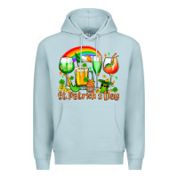 Blue Mist St. Patrick's wine glasses Premium Hoodie - OliviaCreatesArt