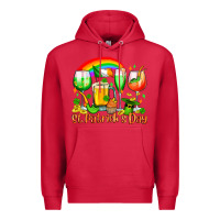 Cardinal St. Patrick's wine glasses Premium Hoodie - OliviaCreatesArt