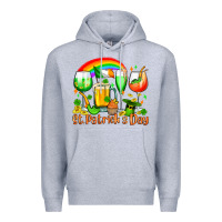 Heather Grey St. Patrick's wine glasses Premium Hoodie - OliviaCreatesArt