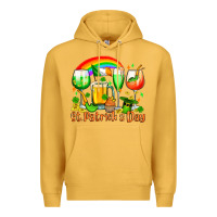 Mustard St. Patrick's wine glasses Premium Hoodie - OliviaCreatesArt