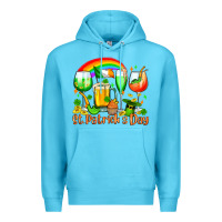 Ocean Blue St. Patrick's wine glasses Premium Hoodie - OliviaCreatesArt