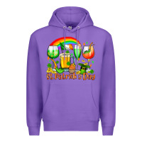 Purple St. Patrick's wine glasses Premium Hoodie - OliviaCreatesArt