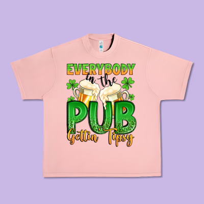 Everybody In The Pub Gettin Tipsy Urban Heavy Tee Designed By Artiststas