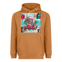 Meerkat nail tools and polish with flowers and tooled leather seamless pattern Heavyweight Hoodie - BundleAndBundleShop