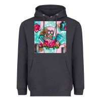 Smoke nail tools and polish with flowers and tooled leather seamless pattern Heavyweight Hoodie - BundleAndBundleShop