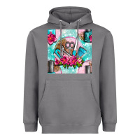 Storm nail tools and polish with flowers and tooled leather seamless pattern Heavyweight Hoodie - BundleAndBundleShop