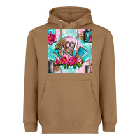 Toasted Coconut nail tools and polish with flowers and tooled leather seamless pattern Heavyweight Hoodie - BundleAndBundleShop