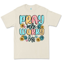 Bone pray more worry less Premium Tee - MaliasSmallBusiness