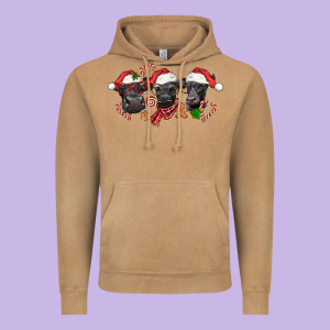 Christmas Black Angus Cows Vintage Hoodie Designed By Lillyallendesigns