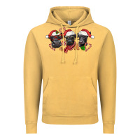 Vintage Mustard Christmas Black Angus Cows Vintage Hoodie - LillyAllenDesigns