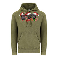 Vintage Olive Christmas Black Angus Cows Vintage Hoodie - LillyAllenDesigns