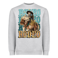 Heather Grey Rodeo kid Cowboy midilli horse Heavyweight Sweatshirt - HowdyJamesFarm