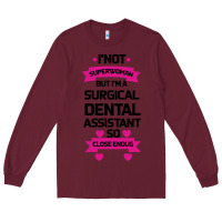 Burgundy Surgical Dental Assistant Long Sleeve Tee - Bettercallsaul