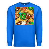True Royal american football go with thunder and leopard  seamless pattern Premium Sweatshirt - BundleAndBundleShop