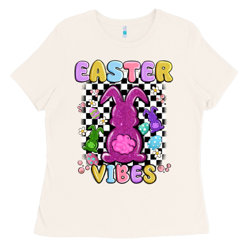 Easter Vibes Peep Faux Sequin Ladies Tee by MaliasSmallBusiness | Teevron