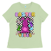 Matcha easter vibes peep faux sequin Ladies Tee - MaliasSmallBusiness
