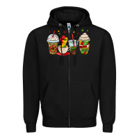 Black juneteenth bhm coffee cups Zipper Hoodie - OliviaCreatesArt