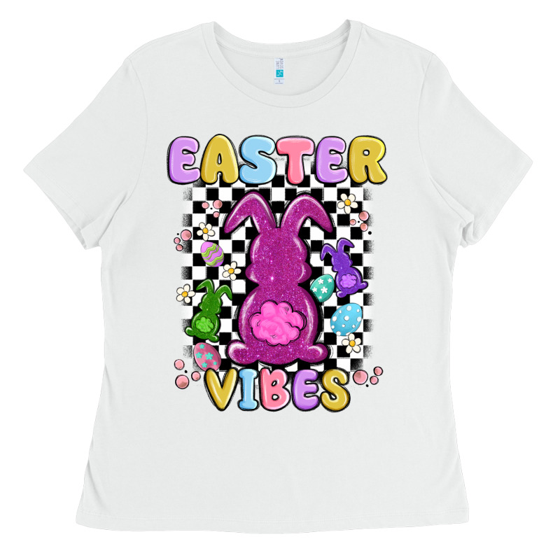 Easter Vibes Peep Faux Sequin Ladies Tee by MaliasSmallBusiness | Teevron