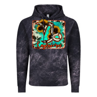 Cloud Black capricorn turquoise cowhide Vintage Hoodie - RanaPortraitStore
