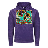 Cloud Purple capricorn turquoise cowhide Vintage Hoodie - RanaPortraitStore