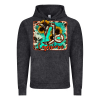 Vintage Black capricorn turquoise cowhide Vintage Hoodie - RanaPortraitStore