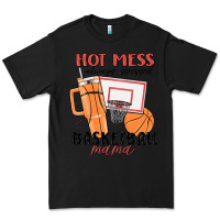 Black hot mess always stressed basketball mama Premium Tee - MaliasSmallBusiness