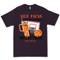 Plum hot mess always stressed basketball mama Premium Tee - MaliasSmallBusiness