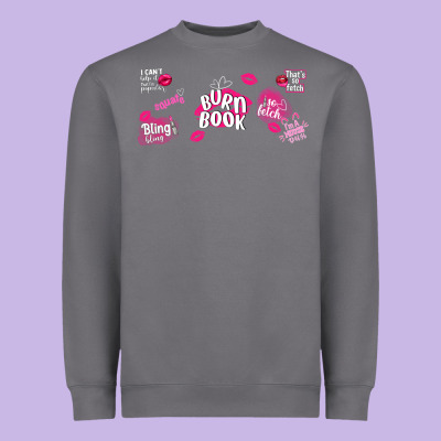 Burn Book Heavyweight Sweatshirt Designed By Tumblerdesignbyshophia