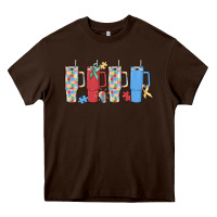 Chocolate Brown autism Heavy Core Tee - MaliasSmallBusiness