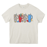Cream autism Heavy Core Tee - MaliasSmallBusiness