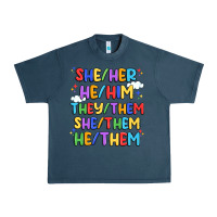 Midnight Navy pride pronouns Urban Heavy Tee - Artiststas