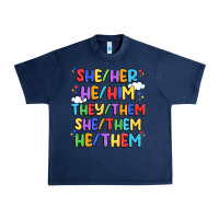 Navy pride pronouns Urban Heavy Tee - Artiststas