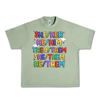 Oil Green pride pronouns Urban Heavy Tee - Artiststas