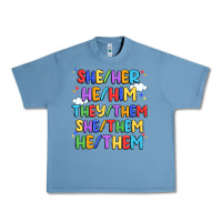 Pebble Blue pride pronouns Urban Heavy Tee - Artiststas