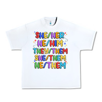 White pride pronouns Urban Heavy Tee - Artiststas