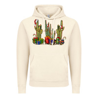Vintage Artic Christmas Cactus Vintage Hoodie - LillyAllenDesigns