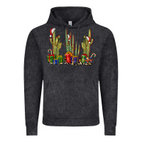 Vintage Black Christmas Cactus Vintage Hoodie - LillyAllenDesigns